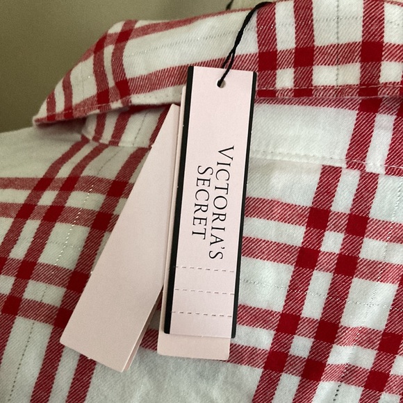 NWT Victoria’s Secret pajama top flannel size XL regular only has one piece - Picture 6 of 7
